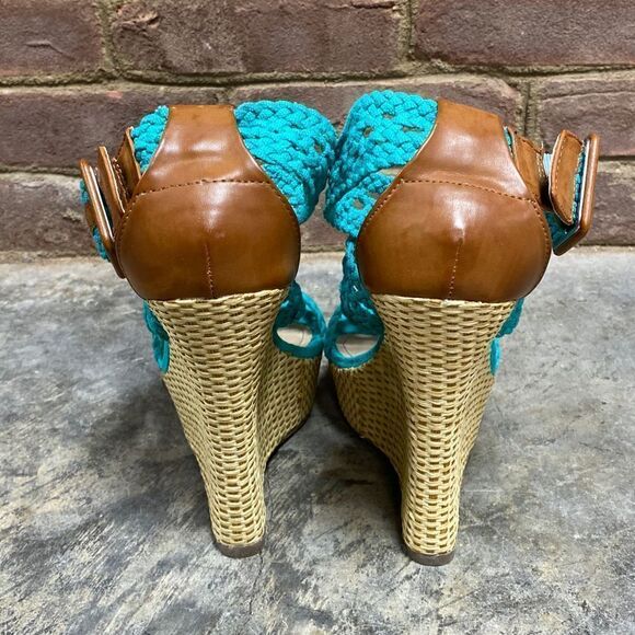 Rouge Helium Seafoam Green wedge Sandal Size 8 NWT - Picture 4 of 7